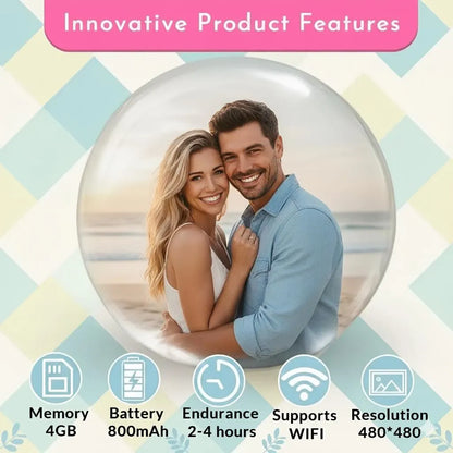 Custom Video Globe | Custom Memory Sphere Keepsake Gift | Unique Anniversary, Wedding, Birthday, Valentine’S Day Gift for Couples, Christmas